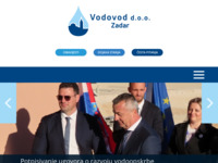 Frontpage screenshot for site: Vodovod d.o.o. Zadar (http://www.vodovod-zadar.hr/)