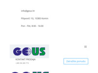 Frontpage screenshot for site: Geus d.o.o. (http://www.geus.hr/)