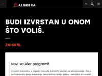 Frontpage screenshot for site: (http://www.algebra.hr/)