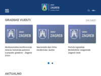 Frontpage screenshot for site: Službene stranice grada Zagreba (http://www.zagreb.hr)