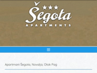 Frontpage screenshot for site: Apartmani Šegota - Novalja, otok Pag (http://www.novalja-pag.net/segota)