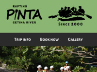 Frontpage screenshot for site: Rafting - Pinta (http://www.rafting-pinta.com)