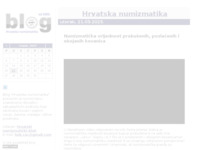 Frontpage screenshot for site: (http://hrvatskanumizmatika.blog.hr/)
