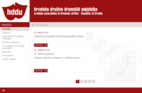 Frontpage screenshot for site: Hrvatsko društvo dramskih umjetnika (http://www.hddu.hr)