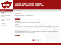 Frontpage screenshot for site: Hrvatsko društvo dramskih umjetnika (http://www.hddu.hr)
