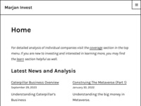 Frontpage screenshot for site: (http://toni.marjaninvest.com)