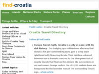 Slika naslovnice sjedišta: Direktorij hrvatskih turističkih linkova (http://www.find-croatia.com/directory/)