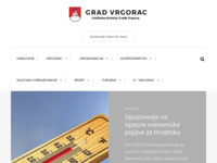 Frontpage screenshot for site: (http://www.vrgorac.hr)