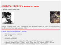 Frontpage screenshot for site: Gordan Lederer (http://www.croatianhistory.net/etf/lederer.html)