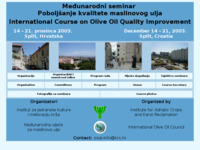 Frontpage screenshot for site: Medjunarodni seminar o poboljšanju kvalitete maslinovog ulja (http://www.krs.hr/events/ooqi2003/)