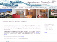 Frontpage screenshot for site: (http://www.apartmani-strsoglavec.com)