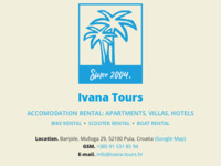 Frontpage screenshot for site: (http://www.ivana-tours.hr/)