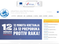 Frontpage screenshot for site: Hrvatska liga protiv raka (http://www.hlpr.hr/)