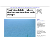 Frontpage screenshot for site: Novi Vinodolski (http://www.mesopust.com/novi/)