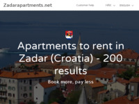 Frontpage screenshot for site: Apartmani Zadar (http://www.zadarapartments.net)