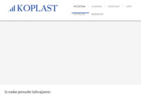 Frontpage screenshot for site: Koplast (http://www.koplast.hr/)