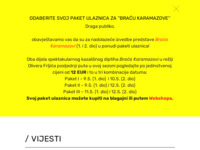 Frontpage screenshot for site: Zagrebačko kazalište mladih (http://www.zekaem.hr)