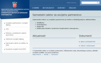Frontpage screenshot for site: (http://www.socijalno-partnerstvo.hr/)