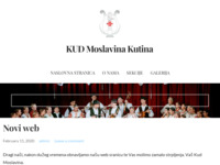 Frontpage screenshot for site: KUD Moslavina Kutina (http://www.moslavina.hr/)