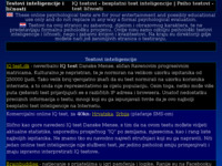 Frontpage screenshot for site: Besplatni testovi inteligencije i ličnosti (http://testovi.50webs.com)