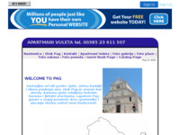 Frontpage screenshot for site: Apartmani Vuleta u Pagu (http://www.dijana.20m.com/)