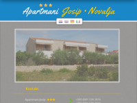 Frontpage screenshot for site: Apartmani Josip (http://www.novalja-pag.net/josip/)