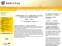 Frontpage screenshot for site: Beershop (http://www.beershop.hr/)