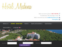 Frontpage screenshot for site: (http://www.hotelmedena.hr/)