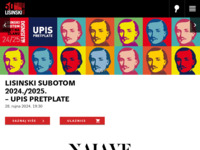 Frontpage screenshot for site: Koncertna dvorana Vatroslava Lisinskog (http://www.lisinski.hr)