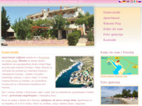 Frontpage screenshot for site: Apartmani Ljiljana - Šimuni otok Pag (http://www.ljiljanasimuni.com/)