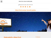 Frontpage screenshot for site: West End centar stranih jezika (http://www.westend.hr)