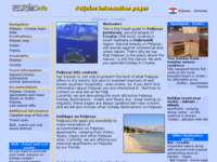 Frontpage screenshot for site: Poluotok Pelješac (http://www.peljesac.info)