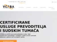 Frontpage screenshot for site: Sudski tumač za engleski i njemački jezik (http://www.verba-strani-jezici.hr/)