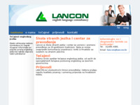 Frontpage screenshot for site: Lancon English Language Consultancy (http://www.lancon.hr/)