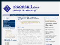 Frontpage screenshot for site: Reconsult d.o.o. (http://www.reconsult.hr/)