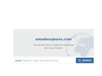 Frontpage screenshot for site: (http://www.amadeusjeans.com)