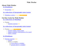 Frontpage screenshot for site: Mak Dizdar (http://www.borut.com/library/a_dizdam.htm)