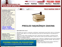 Frontpage screenshot for site: Aktualan pregled najvažnijih zakona i propisa (http://www.poslovniforum.hr/zakoni/)