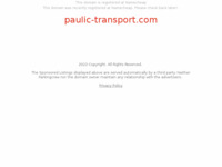 Frontpage screenshot for site: (http://www.paulic-transport.com)