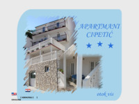 Frontpage screenshot for site: Apartmani Cipetić - privatni smještaj, otok Vis (http://www.apartmani-cipetic.net)