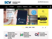 Frontpage screenshot for site: Studentski centar Varaždin (http://www.scvz.hr)