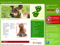 Frontpage screenshot for site: Zaštita životinja (http://drustvo-sapa.hr/)