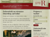Frontpage screenshot for site: (http://www.istarski-rjecnik.com/)