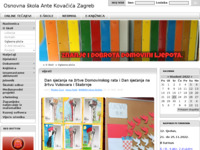 Frontpage screenshot for site: OŠ Ante Kovačića Zagreb (http://www.osantekovacica.hr/)