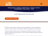 Frontpage screenshot for site: Udruga roditelja djece s posebnim potrebama ''Put u život'' - PUŽ (http://www.udrugapuz.hr/)