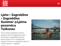 Frontpage screenshot for site: Međunarodni festival dokumentarnog filma, Zagreb (http://www.zagrebdox.net/)