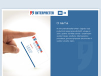 Frontpage screenshot for site: Interpreter - Pismeno i simultano prevodjenje (http://www.interpreter.hr)