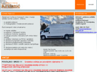 Frontpage screenshot for site: Križanić - kombi prijevoz i usluge (http://www.prijevoz-krizanic.hr)