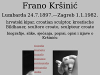 Frontpage screenshot for site: Frano Kršinić (http://www.krsinic.com/)