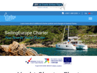 Frontpage screenshot for site: (http://www.sailingeuropecharter.com)